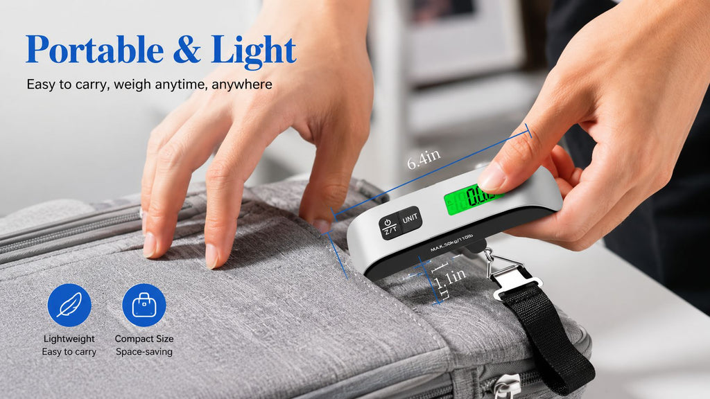 Betterlys™ Digital Luggage Scale – Portable 110 lb / 50 kg Travel Scale