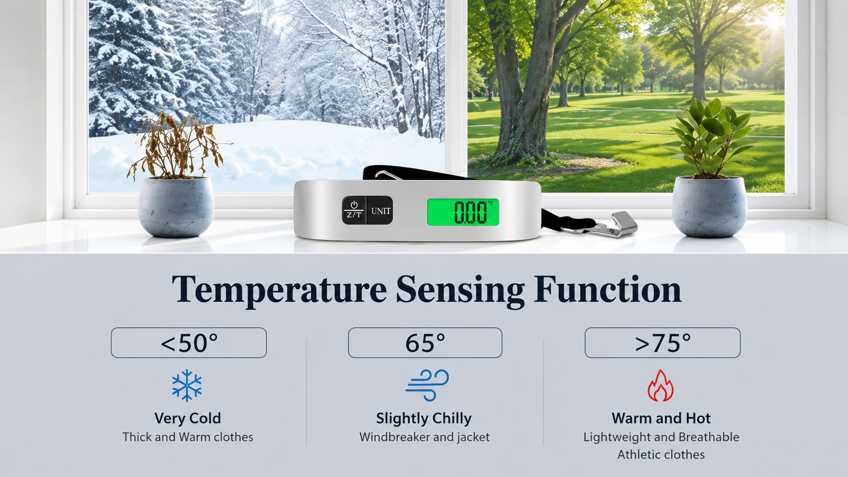 Betterlys™ Digital Luggage Scale – Portable 110 lb / 50 kg Travel Scale